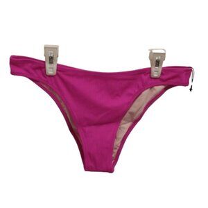 NWT Women's Ribbed High Leg Extra Cheeky Bikini Bottom - Shade & Shore - M(8-10)